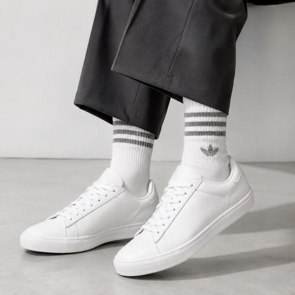 Adidas Originals Glitter 3-Stripes Crew Socks Trio Medium KR4218 NWT